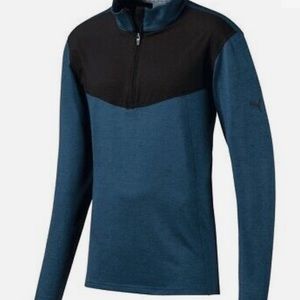 NWT Puma Preston 1/4 zip Peacoat Heather Jacket